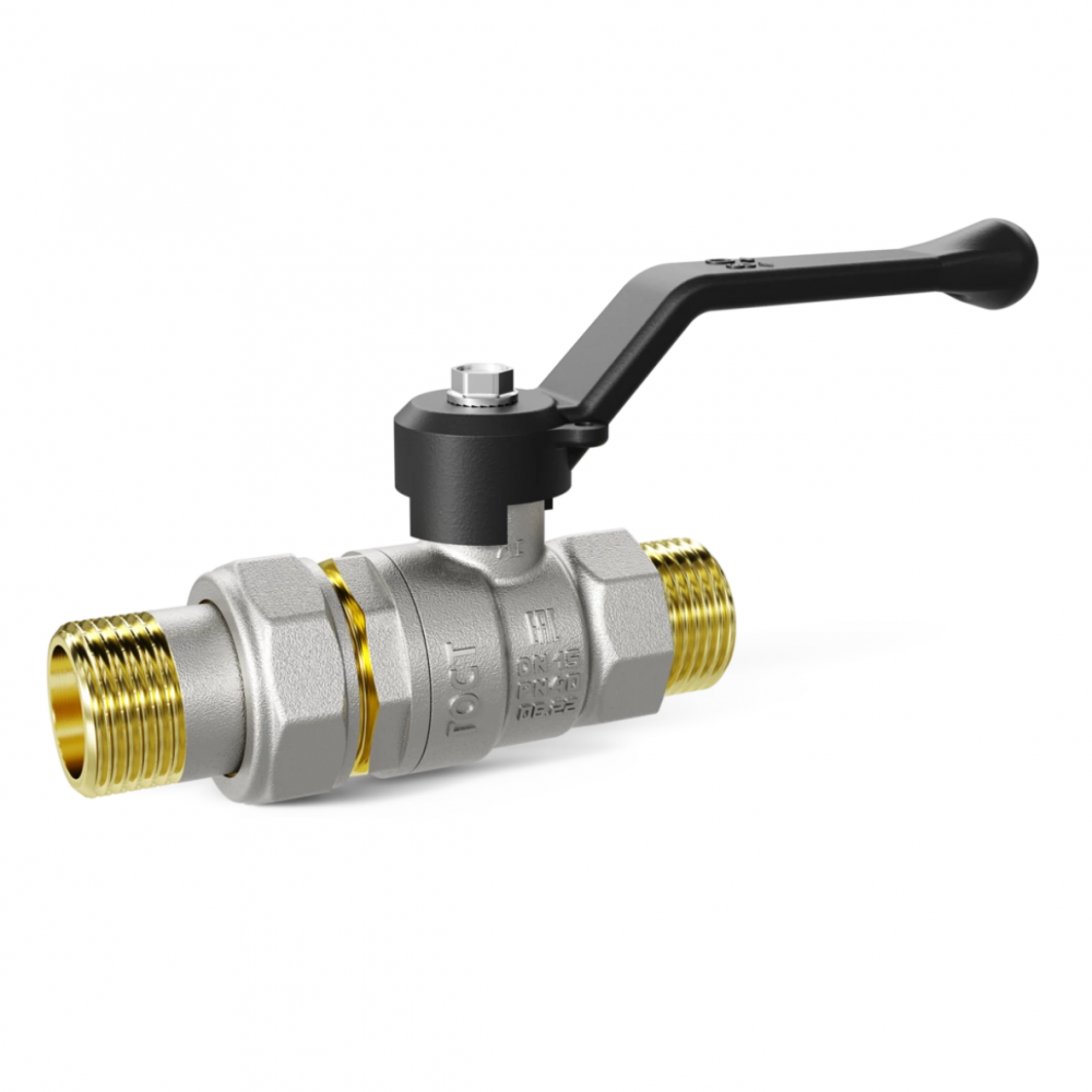 Кран шаровой с американкой 3/4" наружн./наружн. резьба (рычаг) LD Pride